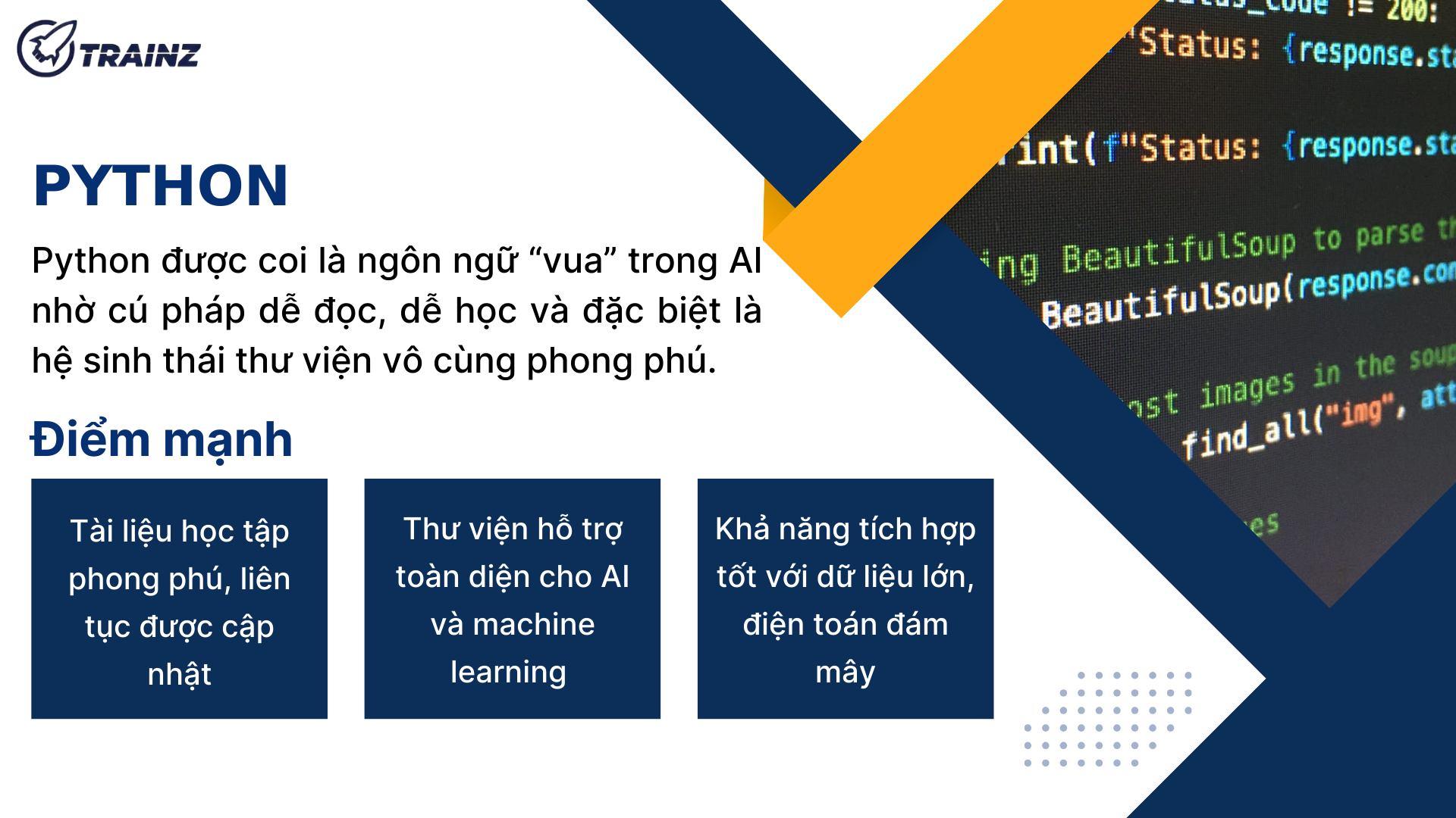 1. Python – Lựa chọn số một cho AI