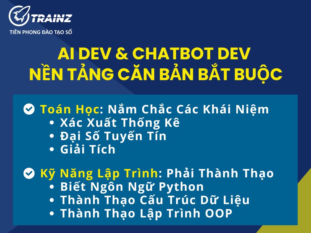 "Móng nhà bắt buộc" (nền tảng toán học và lập trình)