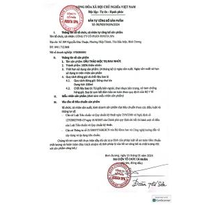 3. Bản tự công bố sản phẩm dầu đau nhức