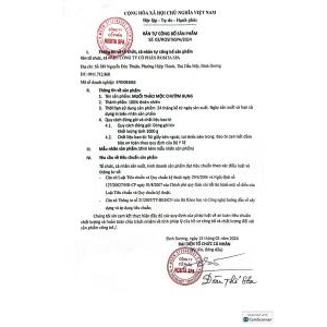 5. Bản tự công bố sản phẩm muối chườm bụng