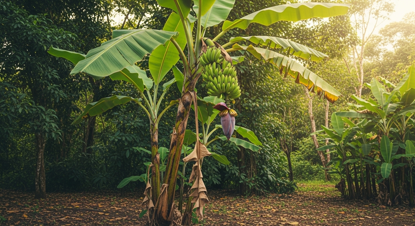 Hàng chuối sau hè - Biểu tượng của sự đủ đầy và chở che