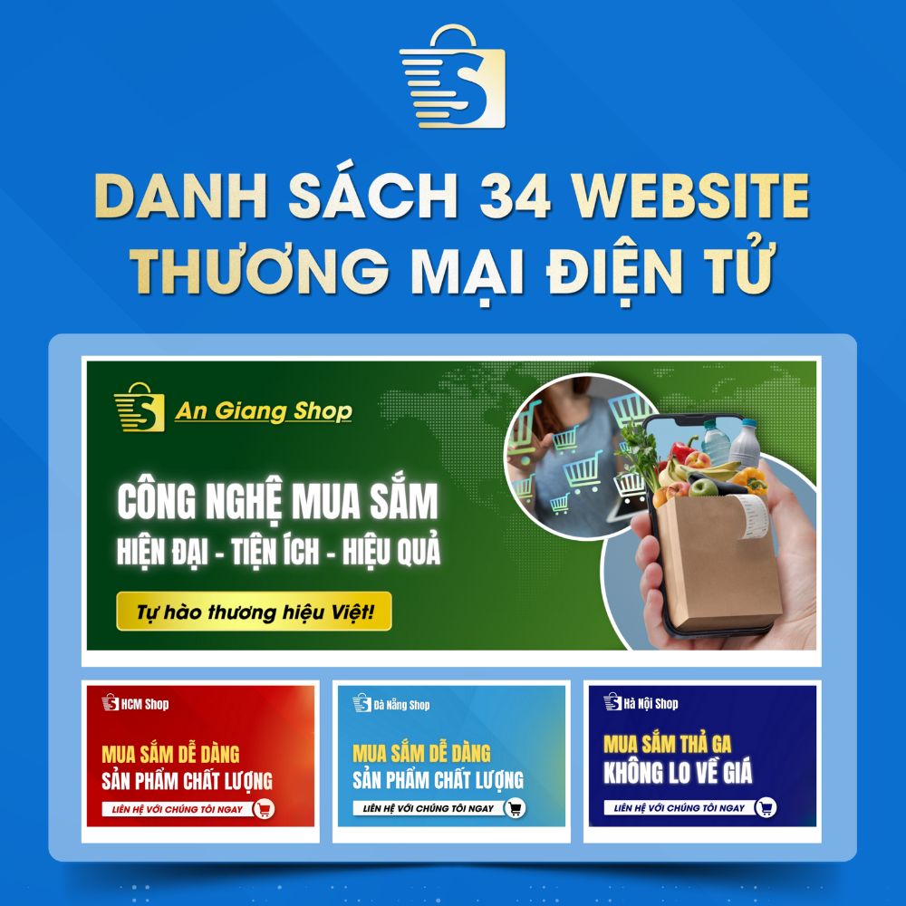 Danh Sách Website TMĐT Của 34 Tỉnh Thành Việt Nam