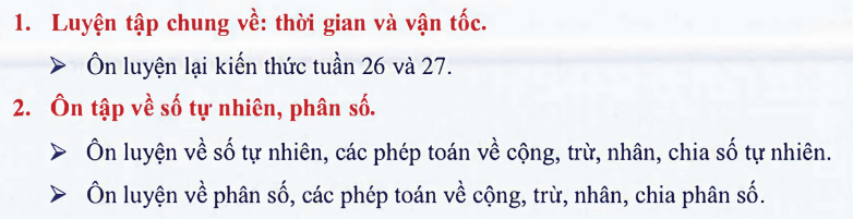 6. Kiến thức Ôn tập tuần 28