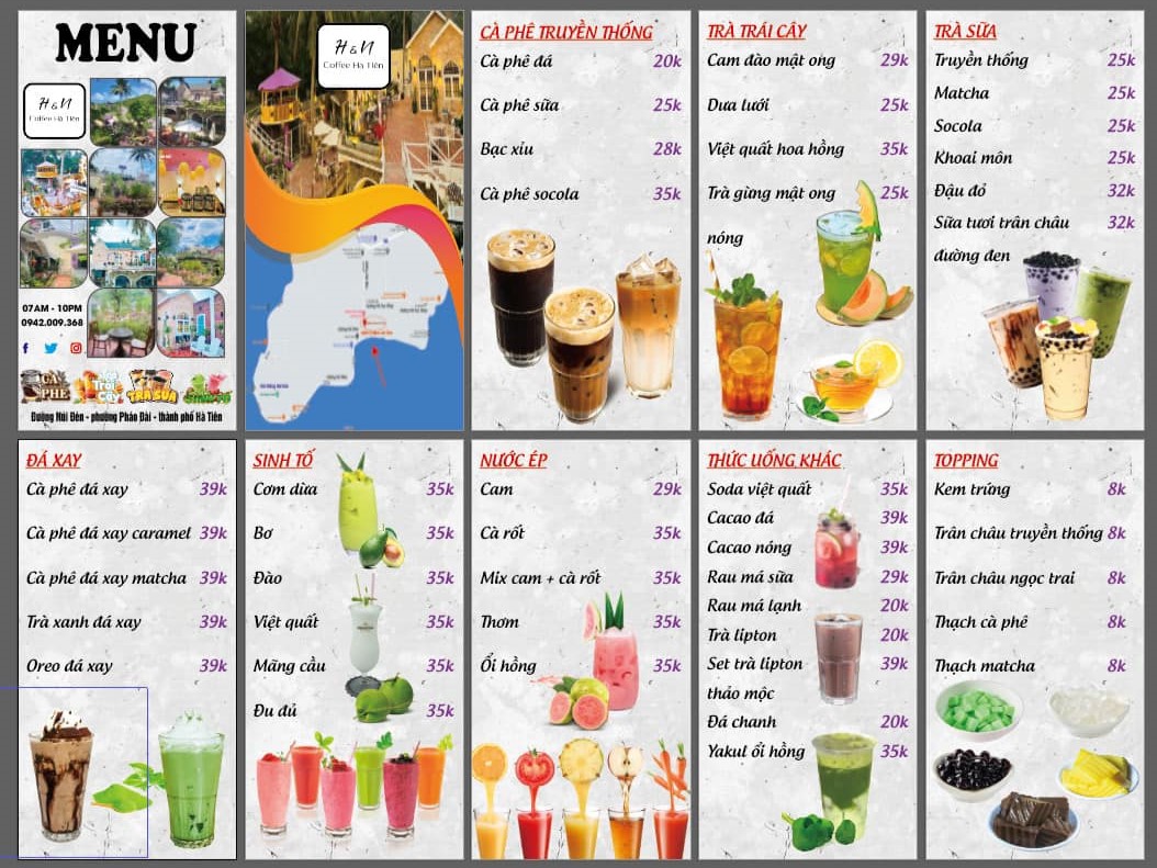 Menu của quán