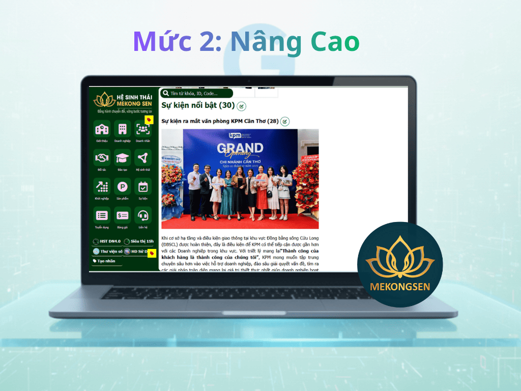2. Mức nâng cao: Thể hiện hoạt động và sự tin cậy