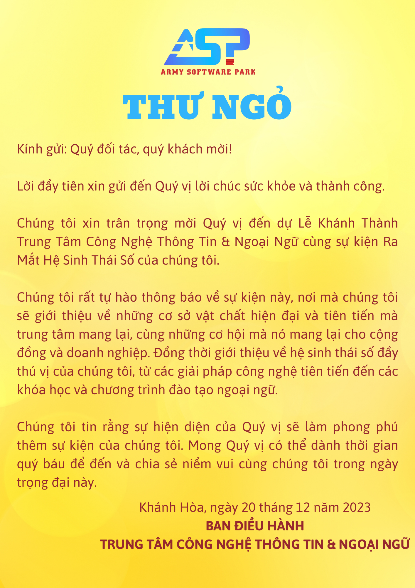 2. Thư ngỏ