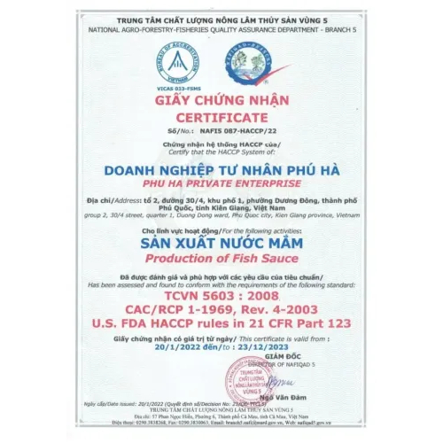 VI. Chứng nhận