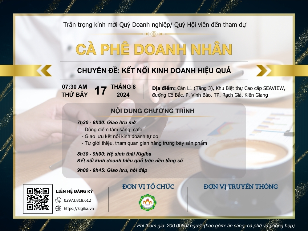 KIGIBA – Cà Phê Doanh Nhân Lần Thứ 1