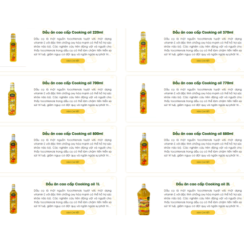Dầu ăn cao cấp Cooking oil