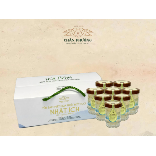 Set quà 08 Hũ Nhật Ích Yến Sào chưng sẵn với Mật hoa Thốt Nốt (75ml/hũ)