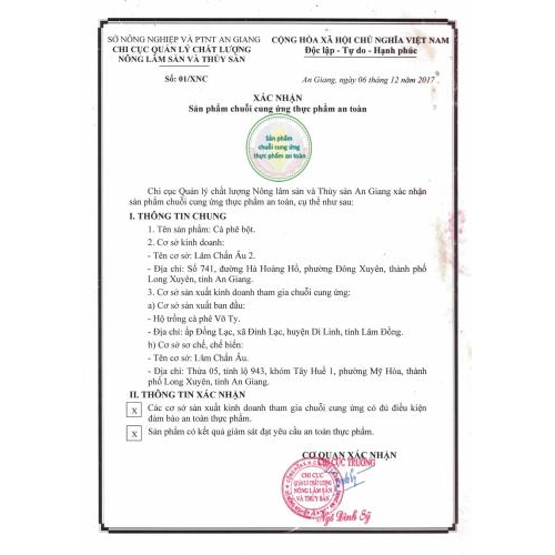 Chứng nhận chất lượng