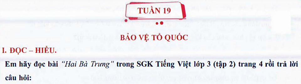 Ôn tập Tuần 19