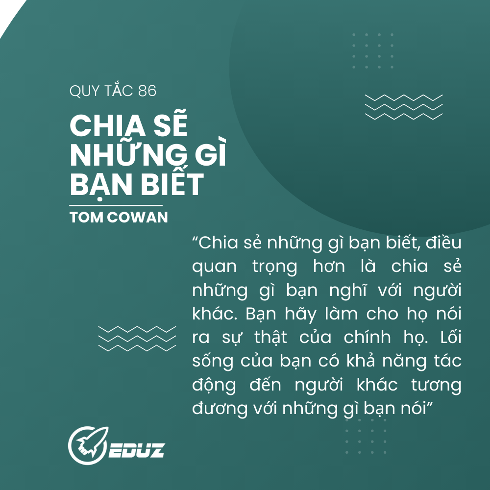 Quy Tắc 86: Chia Sẻ Những Gì Cần Biết