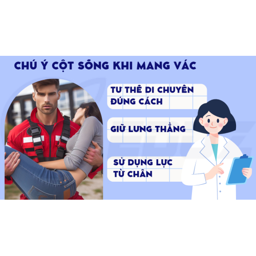 3. Chú ý cột sống khi mang vác