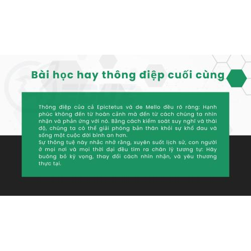 5. Bài học hay thông điệp cuối cùng