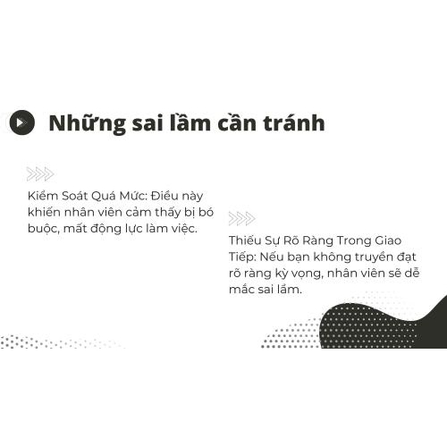 4.Những sai lầm cần tránh