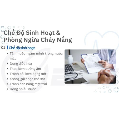 5. Chế độ sinh hoạt & phòng ngừa cháy nắng