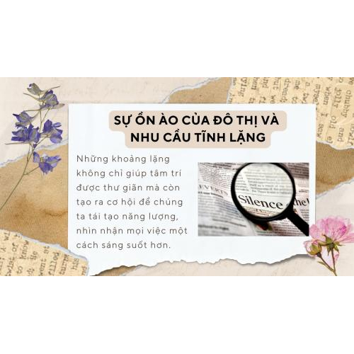 2. Sự ồn ào của đô thị và nhu cầu tĩnh lặng