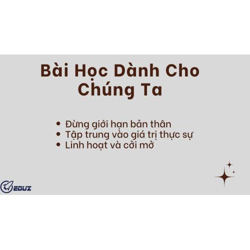 3. Bài Học Dành Cho Chúng Ta