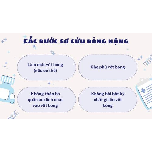 3. Các bước sơ cứu bỏng nặng