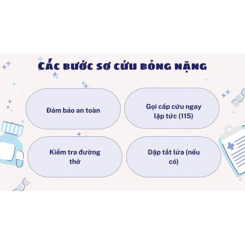 3. Các bước sơ cứu bỏng nặng