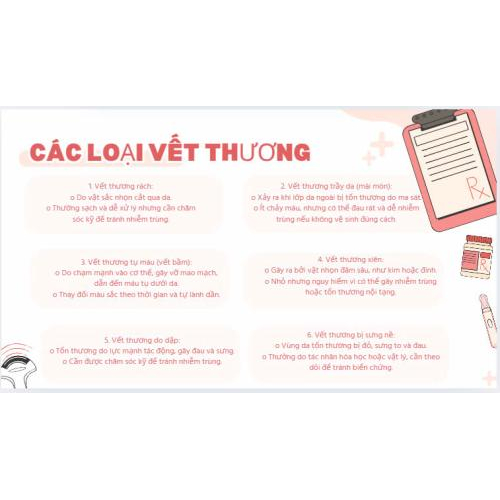 3) CÁC LOẠI VẾT THƯƠNG