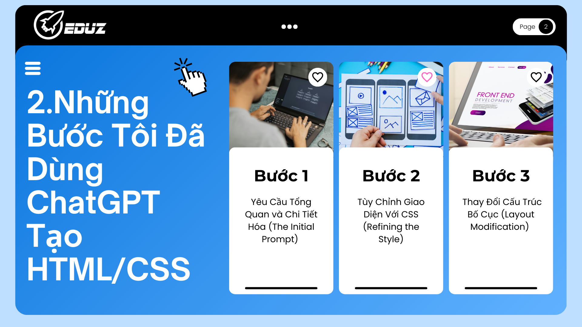 2. Những Bước Tôi Đã Dùng ChatGPT Tạo HTML/CSS