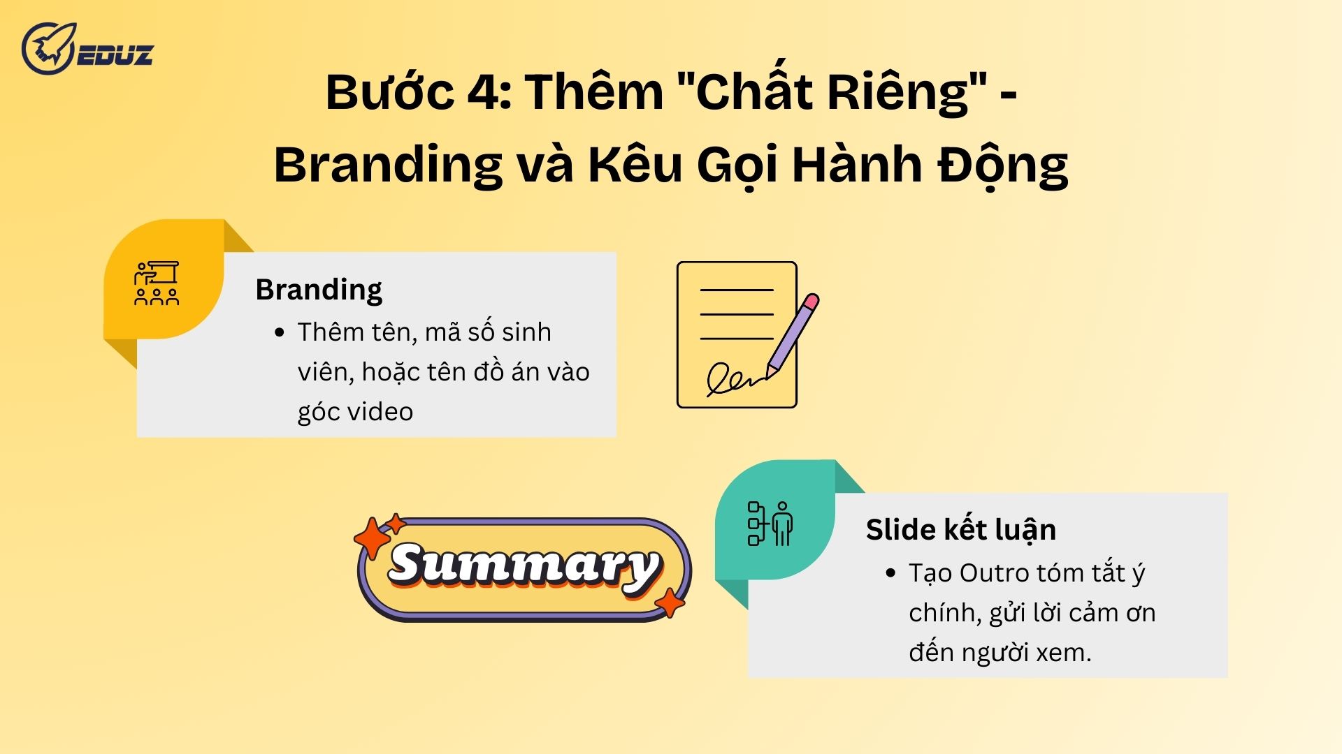 Bước 4: Thêm "Chất Riêng" - Branding và Kêu Gọi Hành Động