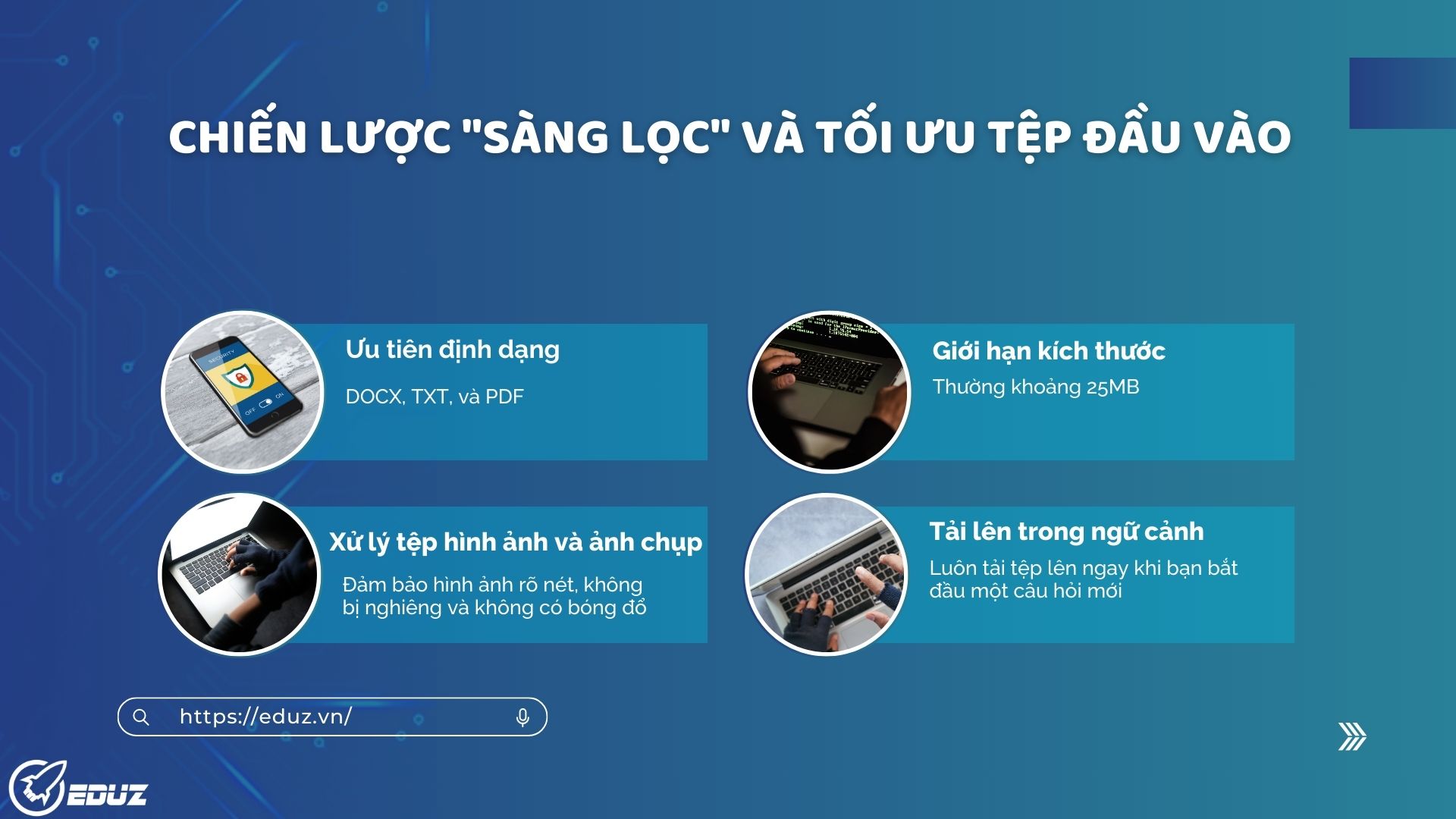 Bài học 1: Chiến lược "sàng lọc" và tối ưu tệp đầu vào