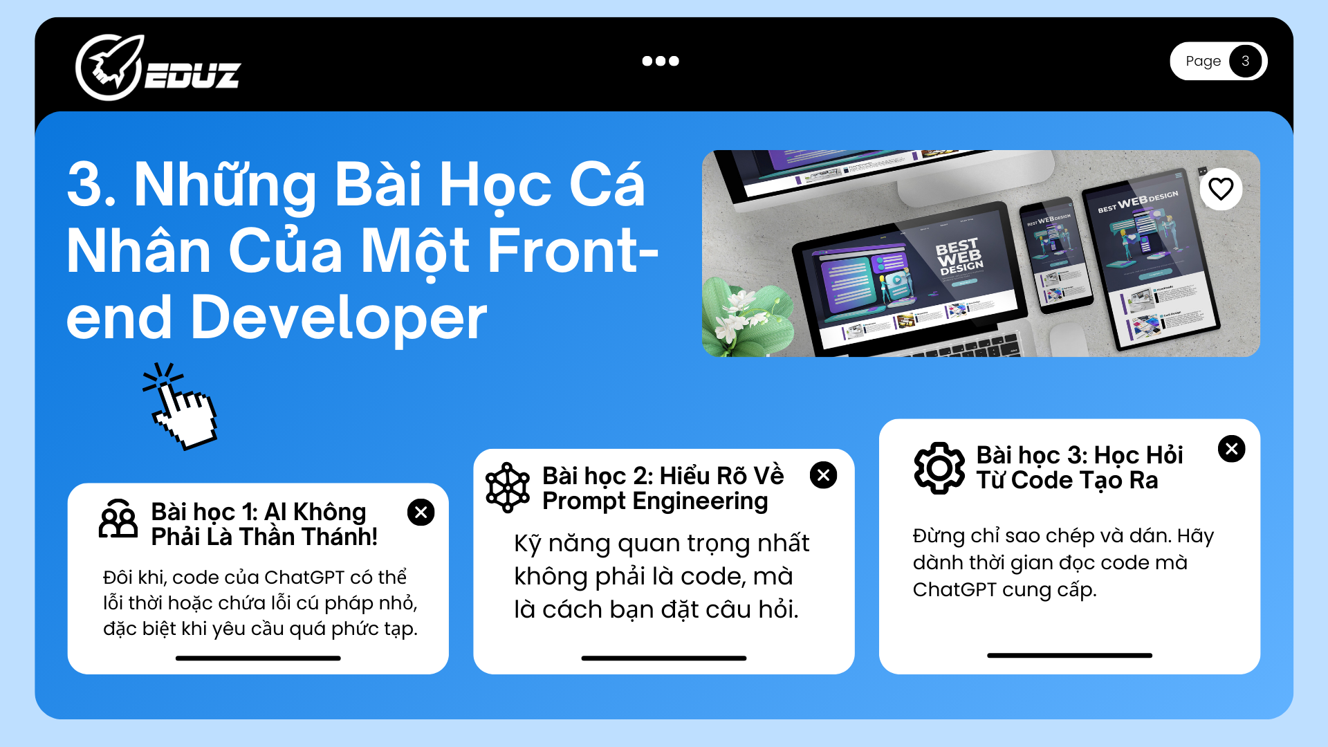 3. Những Bài Học Cá Nhân Của Một Front-end Developer