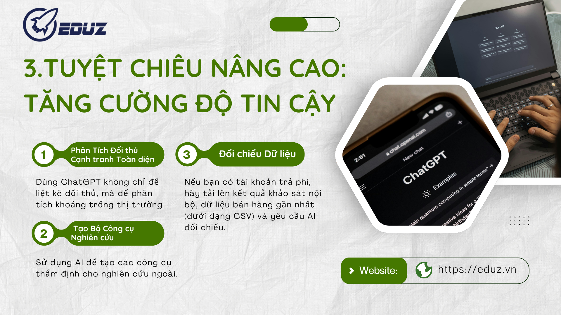 3. TUYỆT CHIÊU NÂNG CAO: TĂNG CƯỜNG ĐỘ TIN CẬY