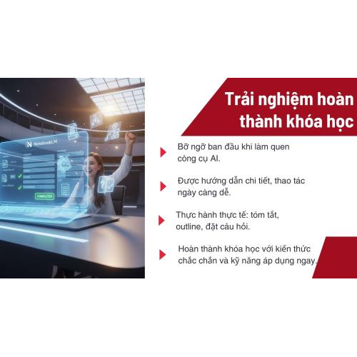 Trải nghiệm hoàn thành khóa học
