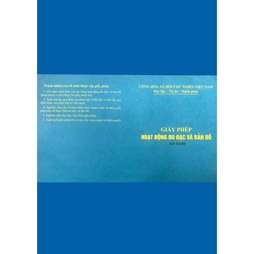 Giấy phép hoạt động đo đạc và bản đồ