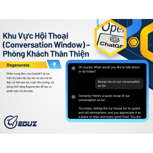 3. Khu Vực Hội Thoại (Conversation Window) – Phòng Khách Thân Thiện