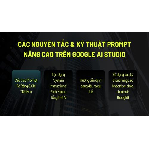 Các nguyên tắc & kỹ thuật prompt nâng cao trên Google AI Studio