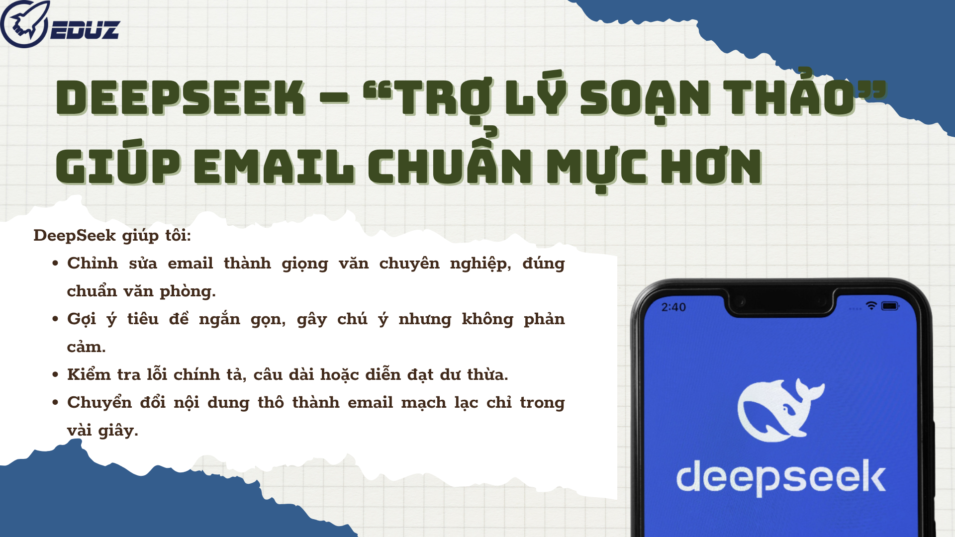 1. DeepSeek – “Trợ Lý Soạn Thảo” Giúp Email Chuẩn Mực Hơn