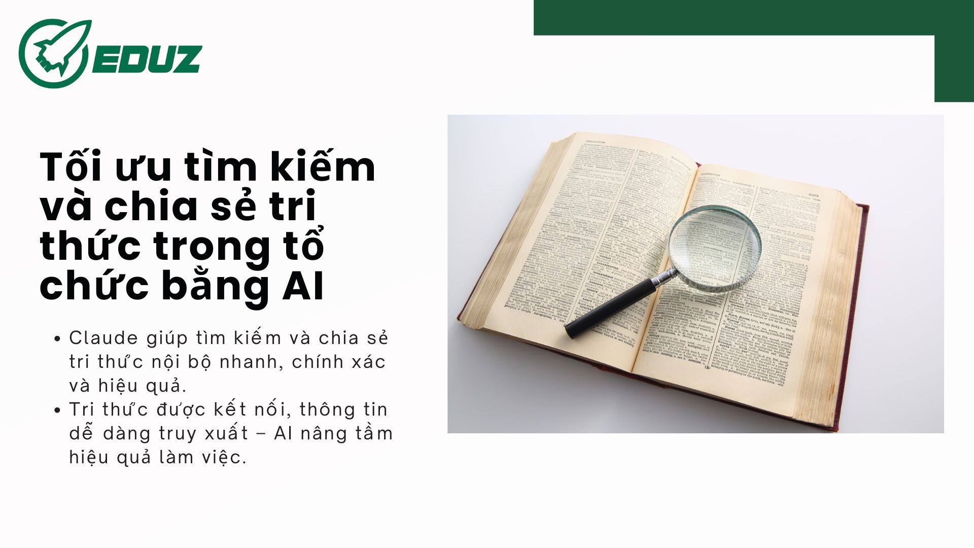 3. Tối ưu tìm kiếm và chia sẻ tri thức trong tổ chức bằng AI và ứng dụng thực tế với Claude
