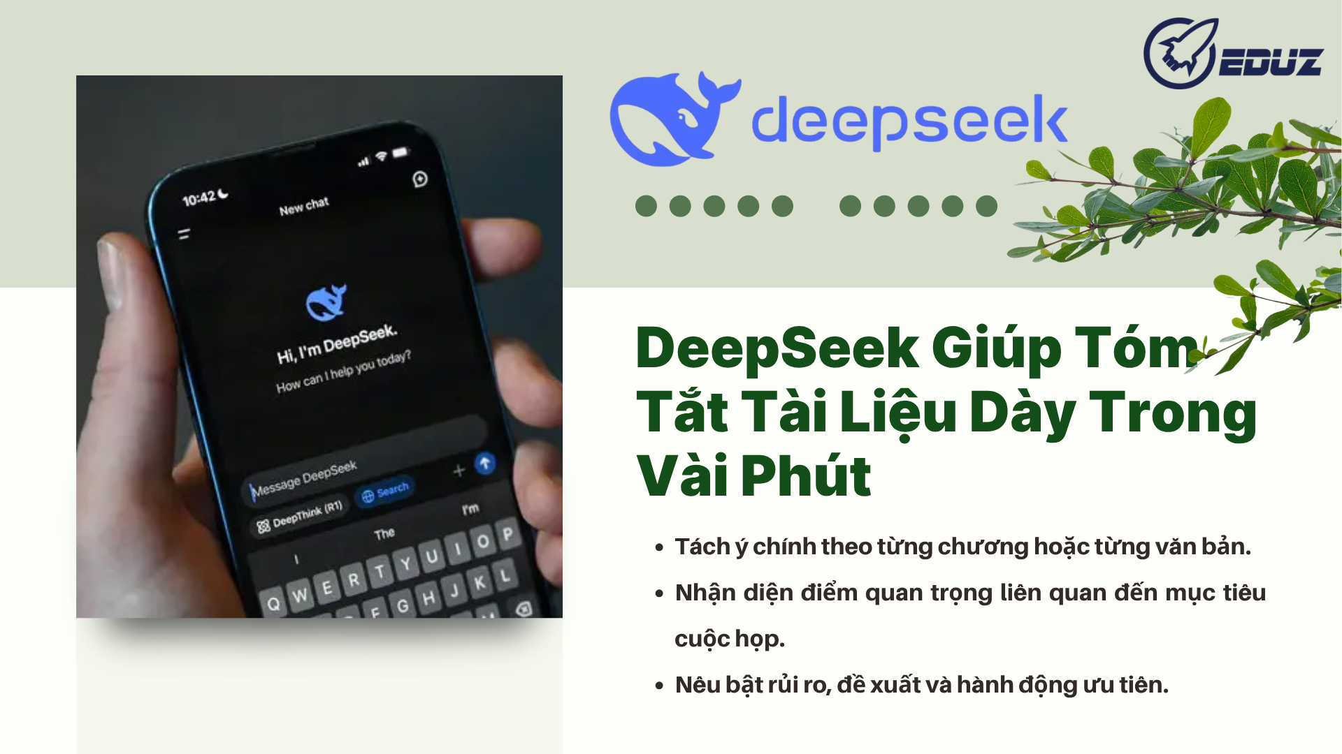1. DeepSeek Giúp Tóm Tắt Tài Liệu Dày Trong Vài Phút