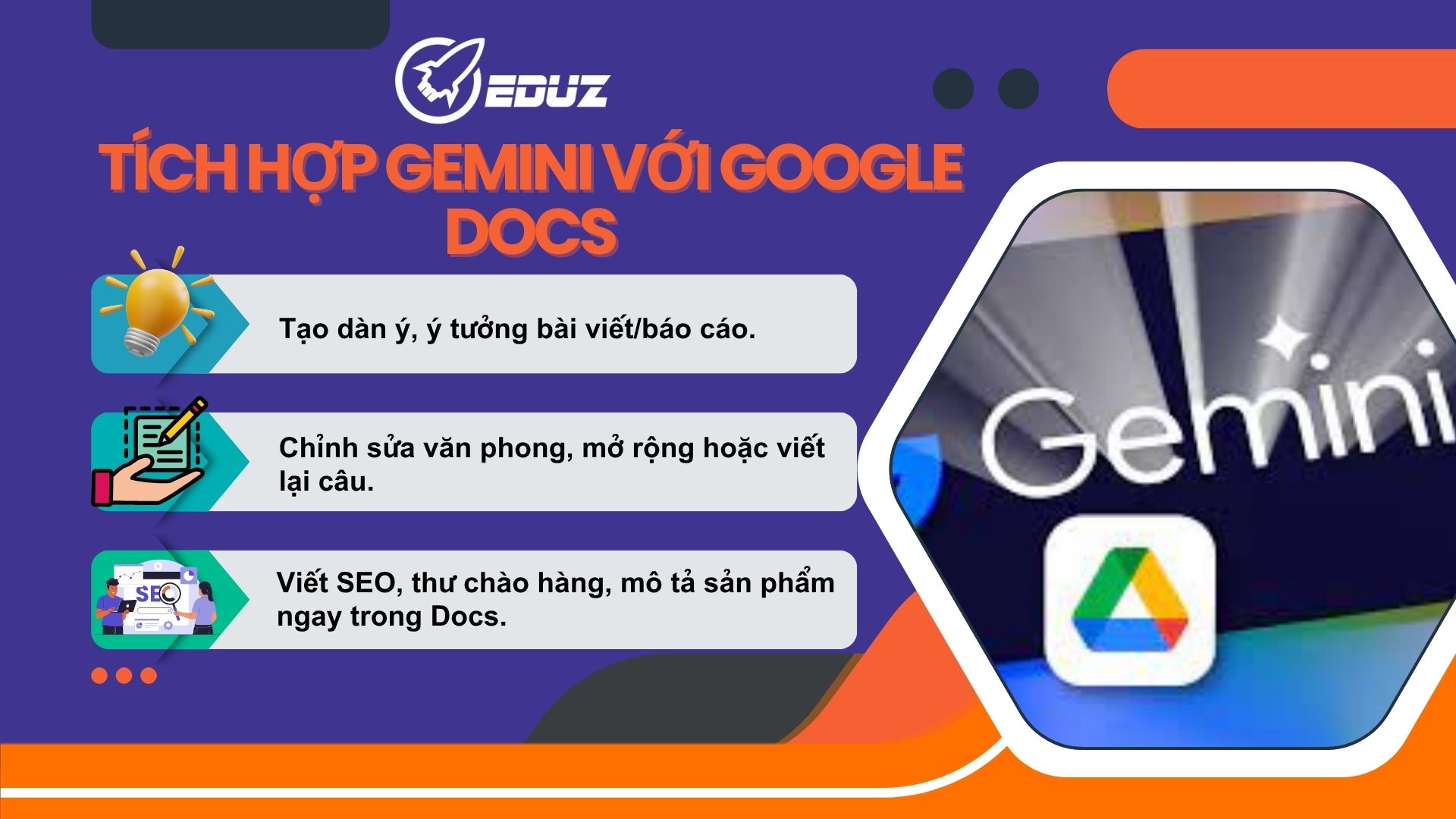1. Tích hợp Gemini với Google Docs: Viết, chỉnh sửa và sáng tạo nội dung