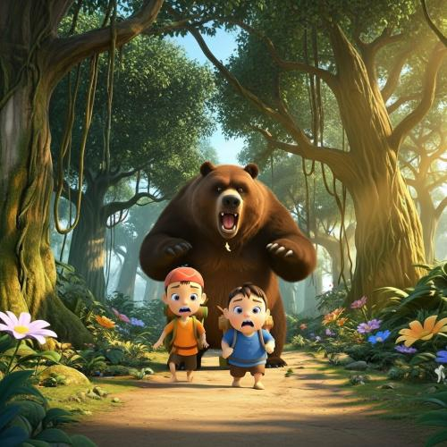 CÂU CHUYỆN: Hai Người Bạn và Gấu Nâu