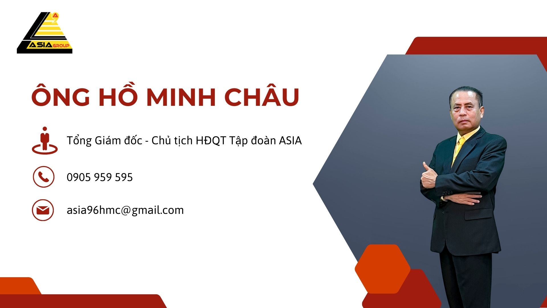 1. Ông: Hồ Minh Châu