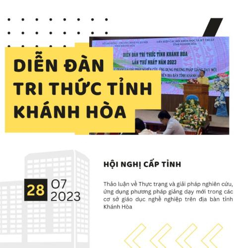 Diễn đàn Trí thức tỉnh Khánh Hòa lần thứ I năm 2023