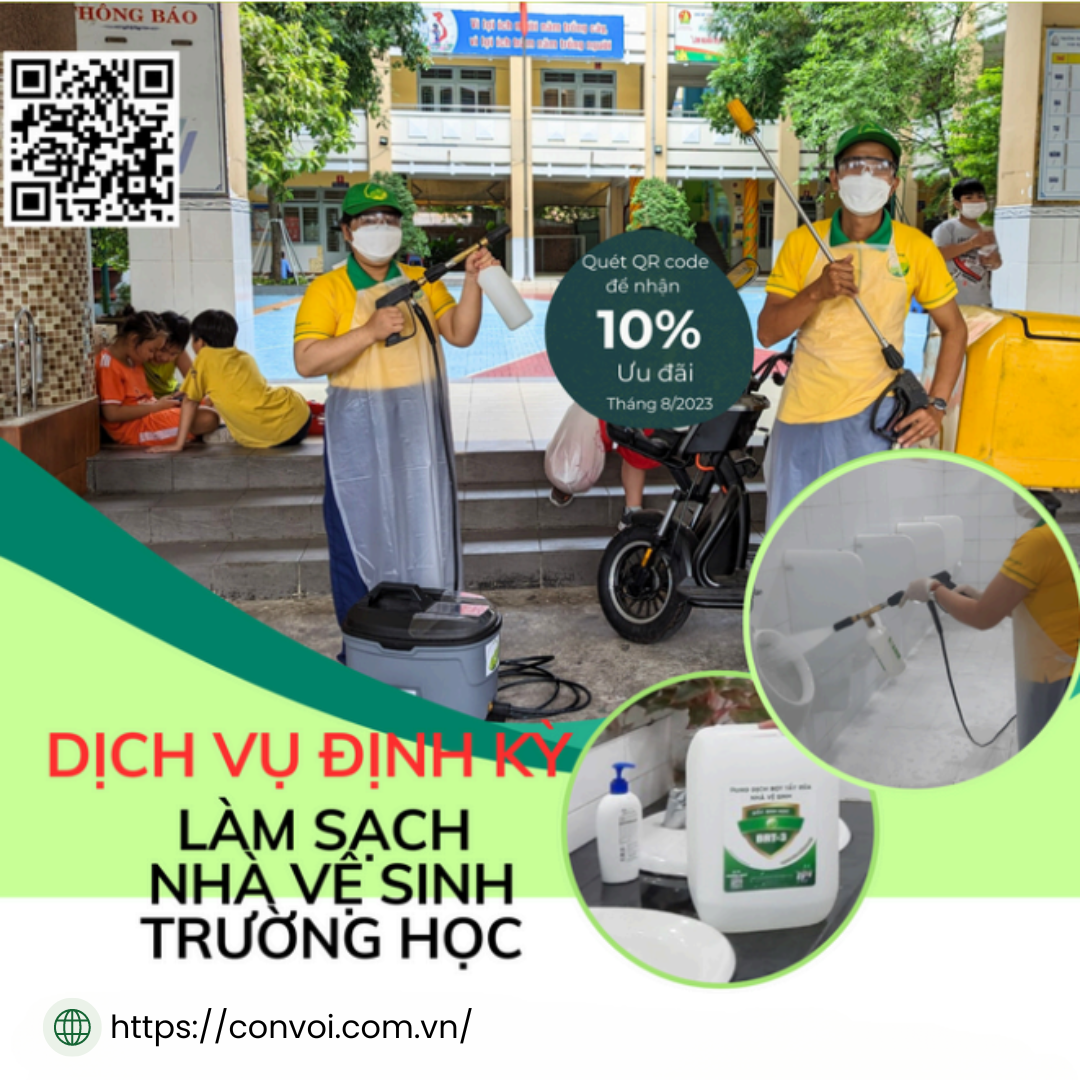 Dịch Vụ Định Kỳ - Làm Sạch Nhà Vệ Sinh Trường