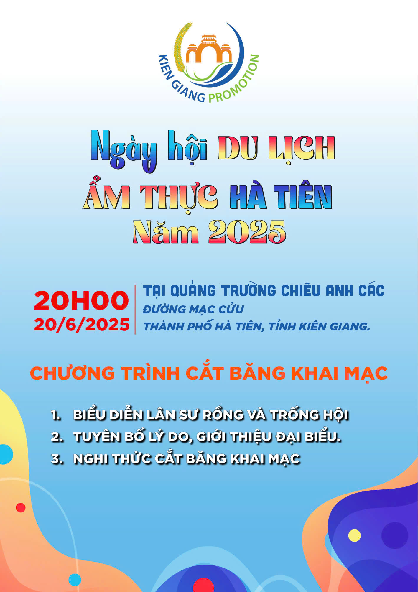 Các hoạt động diễn ra trong " Ngày hội Du lịch, Ẩm thực Hà Tiên năm 2025"