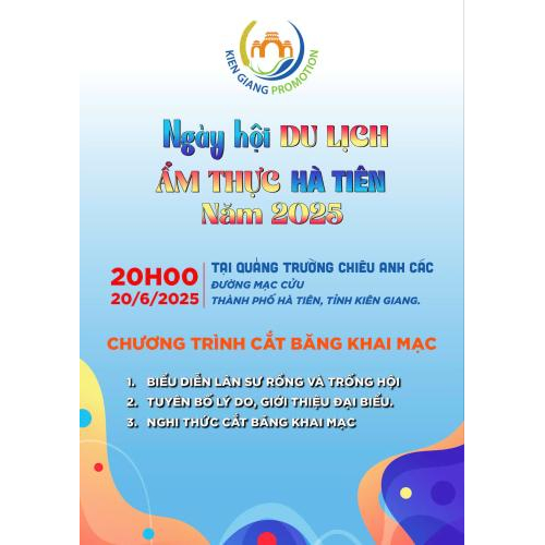 Các hoạt động diễn ra trong " Ngày hội Du lịch, Ẩm thực Hà Tiên năm 2025"