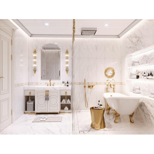 Thiết kế nhà tắm đẹp phong cách cổ điển châu Âu